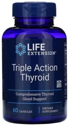 Витамины Triple Action Thyroid, Life Extension, 60 вегетарианских капсул (737870200369)