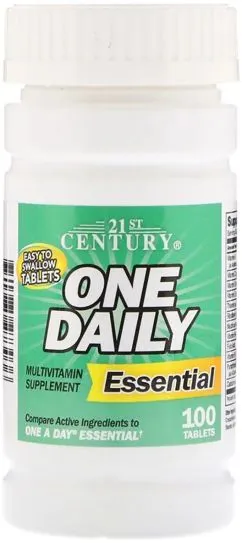 Ежедневные мультивитамины 21st Century One Daily Essential 100 таблеток (740985273036)