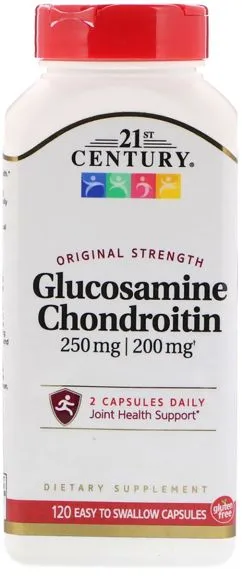 Глюкозамин & Хондроитин 21st Century 250 мг/200 мг Original Strength 120 капсул (740985230237)
