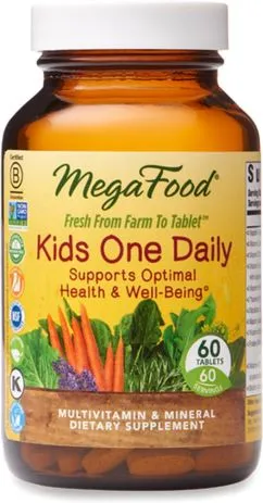 Детские ежедневные витамины Kids One Daily, Mega Food 60 таблеток (51494101803)