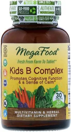 Детский B-комплекс, Kids B Complex, Mega Food 30 таблеток (51494102756)