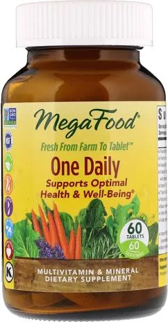 Мультивитамины One Daily, Mega Food 60 таблеток (51494101513)