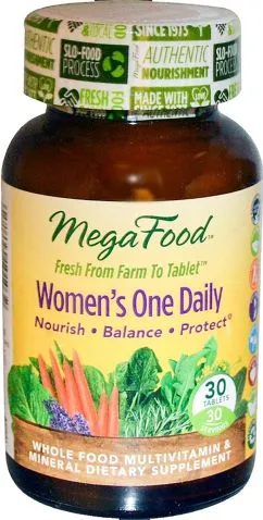 Мультивитамины для женщин Women's One Daily Mega Food 30 таблеток (51494101032)