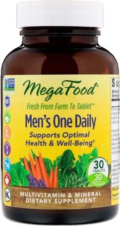 Мультивітаміни для чоловіків, Men's One Daily, Mega Food 30 таблеток (51494101063)