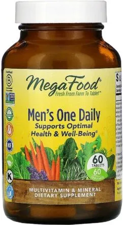 Мультивітаміни для чоловіків, Men's One Daily, Mega Food 60 таблеток (51494101070)