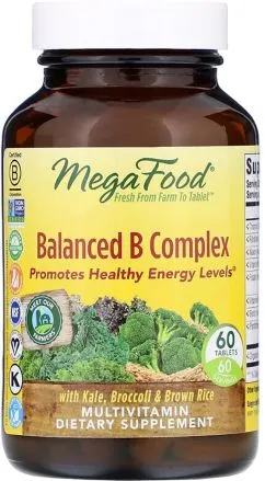 Збалансований комплекс вітамінів В, Balanced B Complex, Mega Food 60 таблеток (51494101681)
