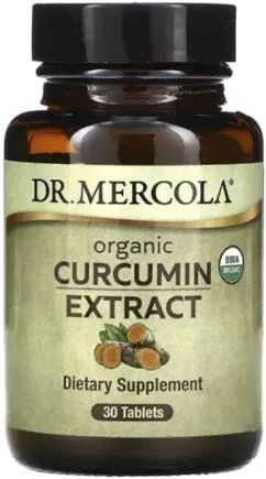 Куркумін органічний екстракт, Organic Curcumin Extract, Dr. Mercola 30 таблеток (810487033527)