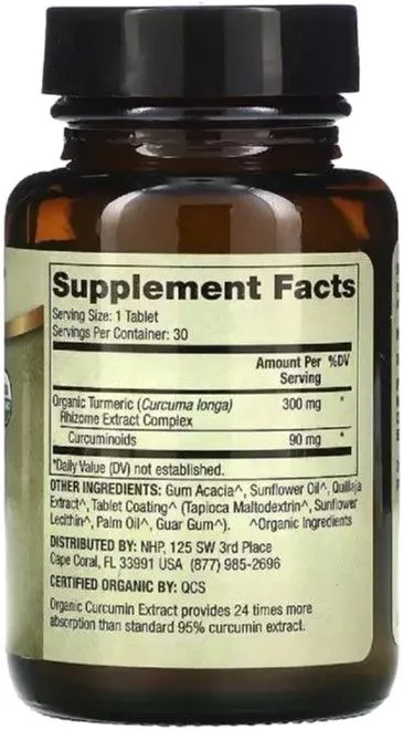 Куркумін органічний екстракт, Organic Curcumin Extract, Dr. Mercola 30 таблеток (810487033527) - фото №2
