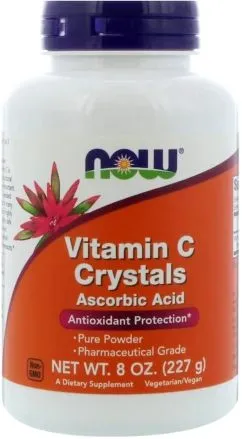 Вітамін С, Кристали, Vitamin C Crystals, Now Foods 8 oz (227 г) (733739007902)