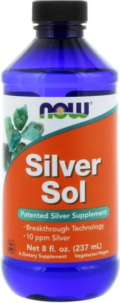 Коллоидное серебро, Now Foods Silver Sol, 8 жидких унций (237 мл) (733739014085)