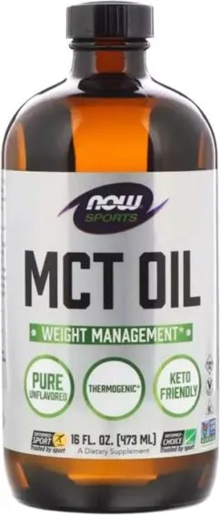 Масло МСТ, MCT Oil, Now Foods Без Вкуса, 473 мл (733739022110)