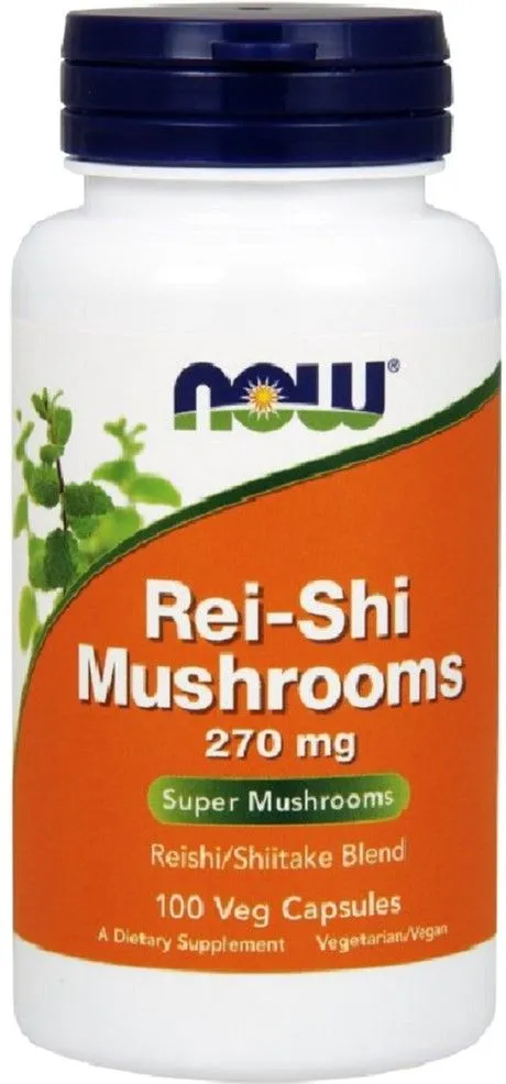 Грибы Рейши Now Foods Rei-Shi Mushrooms, 270 мг, 100 капсул (733739047335) - фото №2