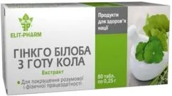 Гинкго билоба с готу круга экстракт таблетки №80 натуральная добавка (4820060421906)