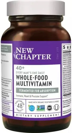 Мультивітаміни New Chapter Every Man's Щоденні мультивітаміни для чоловіків 40 + 48 таблеток (727783003706)