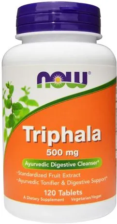 Натуральная добавка Now Foods Трифала, Triphala, 500 мг, 120 таблеток (733739047649)