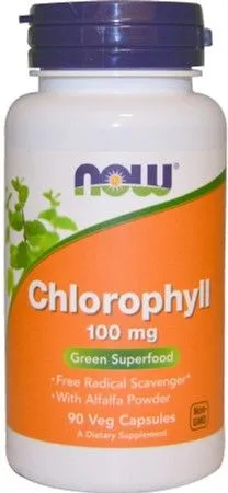 Натуральная добавка Now Foods Хлорофилл 100 мг, 90 гелевых капсул (733739026453)