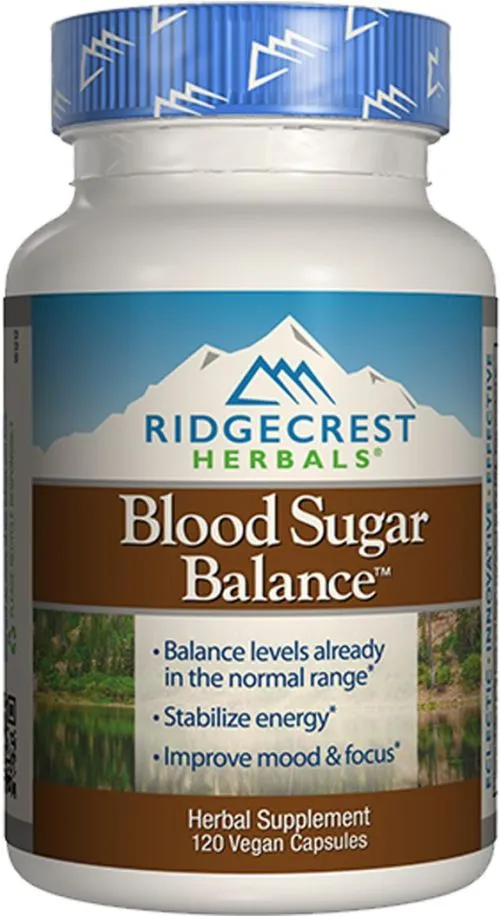 Натуральна добавка Ridgecrest Herbals Комплекс для Нормалізації цукор а в Крові Blood Sugar Balance, 120 гелевих капсул (355724001254) - фото №3