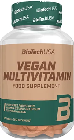 Витамины и минералы Biotech Vegan Multivitamin 60 таблеток (5999076245673)