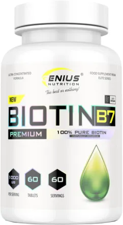 Вітаміни Genius Nutrition Biotin B7 60 таблеток (7355438599552)