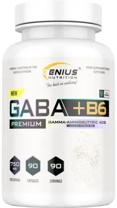 Витамины и минералы Genius Nutrition GABA + B6 90 капсул (7354214857817)