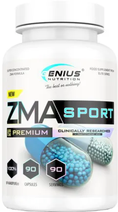 Витамины и минералы Genius Nutrition ZMA Sport 90 капсул (5402961054262)