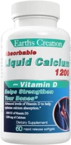 Витаминно-минеральный комплекс Earths Creation Calcium Citrate + Vitamin D 60 капсул (608786006300)