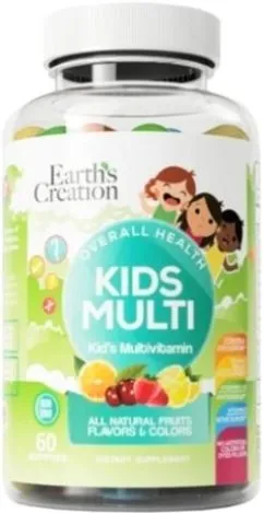 Витамины для детей и подростков Earths Creation Kids Multivitamin 60 таблеток (608786005167)