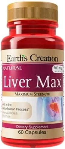 Примесь для улучшения состояния печени Earths Creation Liver Max 60 капсул (608786003842)