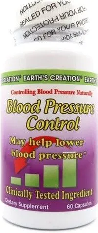 Домішка для активного довголіття Earths Creation Blood Pressure Control 60 капсул (608786003866)