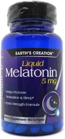 Домішка Earths Creation Melatonin 5 мг 60 капсул (608786007970)