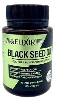 Масло семян черного тмина Elixir 500 мг 60 капсул (4820071331409)