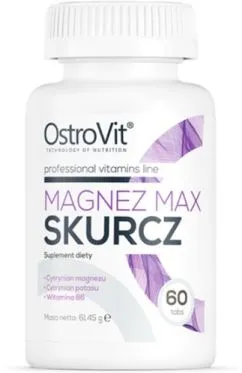 Витамины и минералы OstroVit Magnez Max Skurcz 60 таблеток (5902232612165)