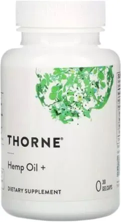 Конопляное масло Thorne Research 30 гелевых капсул (693749006770)