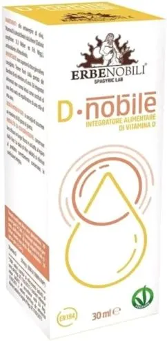 Вітамін D Erbenobili Vitamin D Supplement, D Noble, Erbenobili 30 мл краплі (8033831001948)