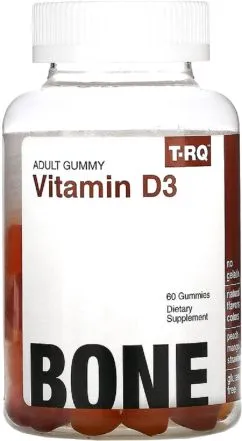 Витамин D3, вкус персик манго клубника, T-RQ 60 жевательных конфет (835776001308)