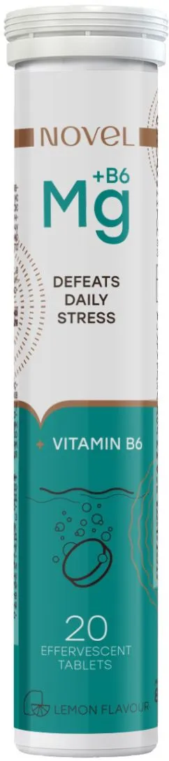 Витамины шипучие Novel Defeats Daily Stress Magnesium + B6 20 таблеток (8586015311703)