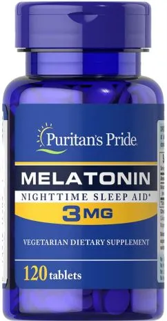 Натуральная примесь Puritan's Pride Melatonin 3 мг 120 таблеток (074312179037)