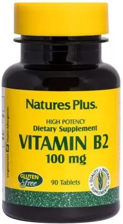 Рибофлавін, B-2, Nature's Plus, 100 мг, 90 таблеток (097467016309)