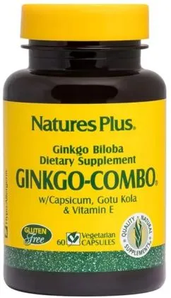 Гинкго билоба Комбо Комплекс, Natures Plus, 60 вегетарианских капсул (097467010918)