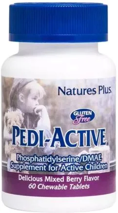 Примесь для активных детей (Фосфатидилсерин и DMAE), Nature's Plus, 60 жевательных таблеток (097467030008)