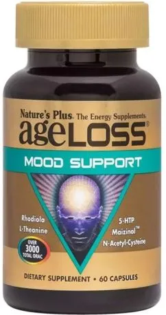Комплекс для поддержания настроения, AgeLoss Mood Support, Nature's Plus, 60 капсул (097467080225)