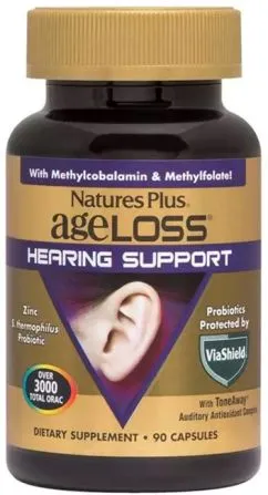 Підтримка слуху AgeLoss, Hearing Support, Nature's Plus, 90 капсул (097467080133)