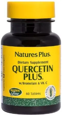Кверцетин Плюс і Вітамін С, Quercetin Plus with Vitamin C Nature's Plus, 90 таблеток (097467025646)