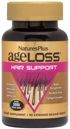 Комплекс для волосся AgeLoss, Hair Support, Nature's Plus, 90 таблеток (097467080157)