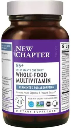 Щоденні мультивітаміни для чоловіків 55+, Every Man's One Daily, New Chapter, 48 таблеток (727783901279)