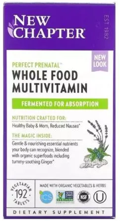 Мультивітаміни для вагітних, Perfect Prenatal, New Chapter, 192 таблетки (727783003171)