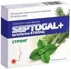 Натуральная примесь Aesculap Prod Септогал + Лактоферрин Стронг 1 г 27 таблеток (5944759002630)