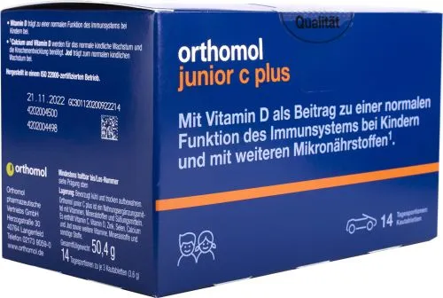 Вітаміни та мінерали Orthomol Junior C plus (імунітет дитини) жувальні машинки Лісові ягоди й апельсин/Мандарин 14 днів (10013245) - фото №2