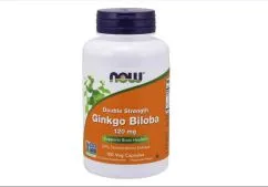 Натуральная добавка NOW Ginkgo Biloba 120 мг 100 веган капсул (733739046833)