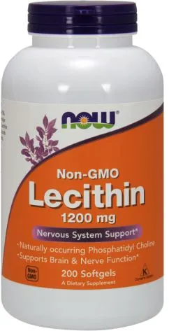 Натуральная примесь Now Foods Lecithin 1200 мг 200 софтгель (733739022127)